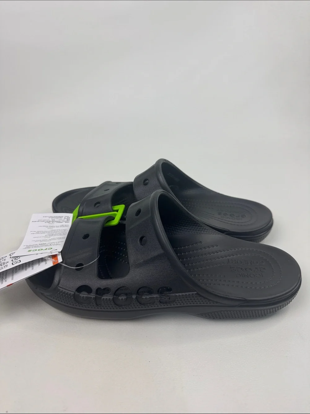 CROCS Baya UNISEX Black Slide Sandals sliders Open Toe Mens 9, Women’s 11 NEW